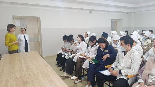 2026-yil 13-yanvar kuni Toshkent shahar Uchtep tumanidagi 24-sonli shoshilinch tibbiy yordam bo'limi hamshiralari va feldsherlari uchun Toshkent filialining endokrinologi tomonidan ma'ruza o'qildi.