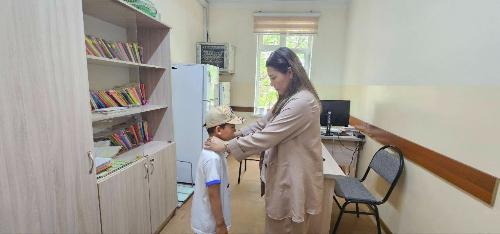 On April 30, 2025, D.M. Majidova, endocrinologist of RSSPMCE named after academician E.H. Turakulov, inspected the service of 37th SP of Chilanzar district.