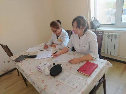 On April 12, 2025, a medical examination was conducted at the Mingchinor MFYU big stadium in Bulungur district.