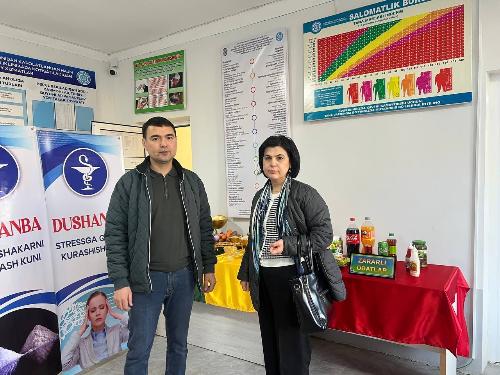 2026-yil 4-fevral kuni Jizzax shahridagi 3-sonli oilaviy klinikada malakali endokrinolog F. T. Sultonova chuqurlashtirilgan tibbiy ko'rikdan o'tkazdi.