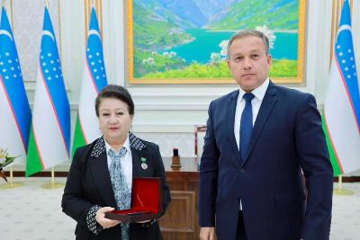 Инсон қадри учун! Нуруллаева Маьрифат Тагаевна ИИ даражали “Саломатлик” ордени билан тақдирланди.