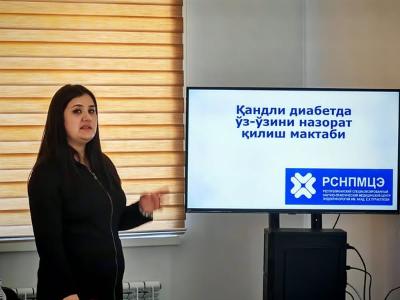 For human dignity!  S.S. Ismatullaeva conducted a training seminar “School of Self-Control” for nurses of endocrinology offices of Urgench city and districts of Khorezm region