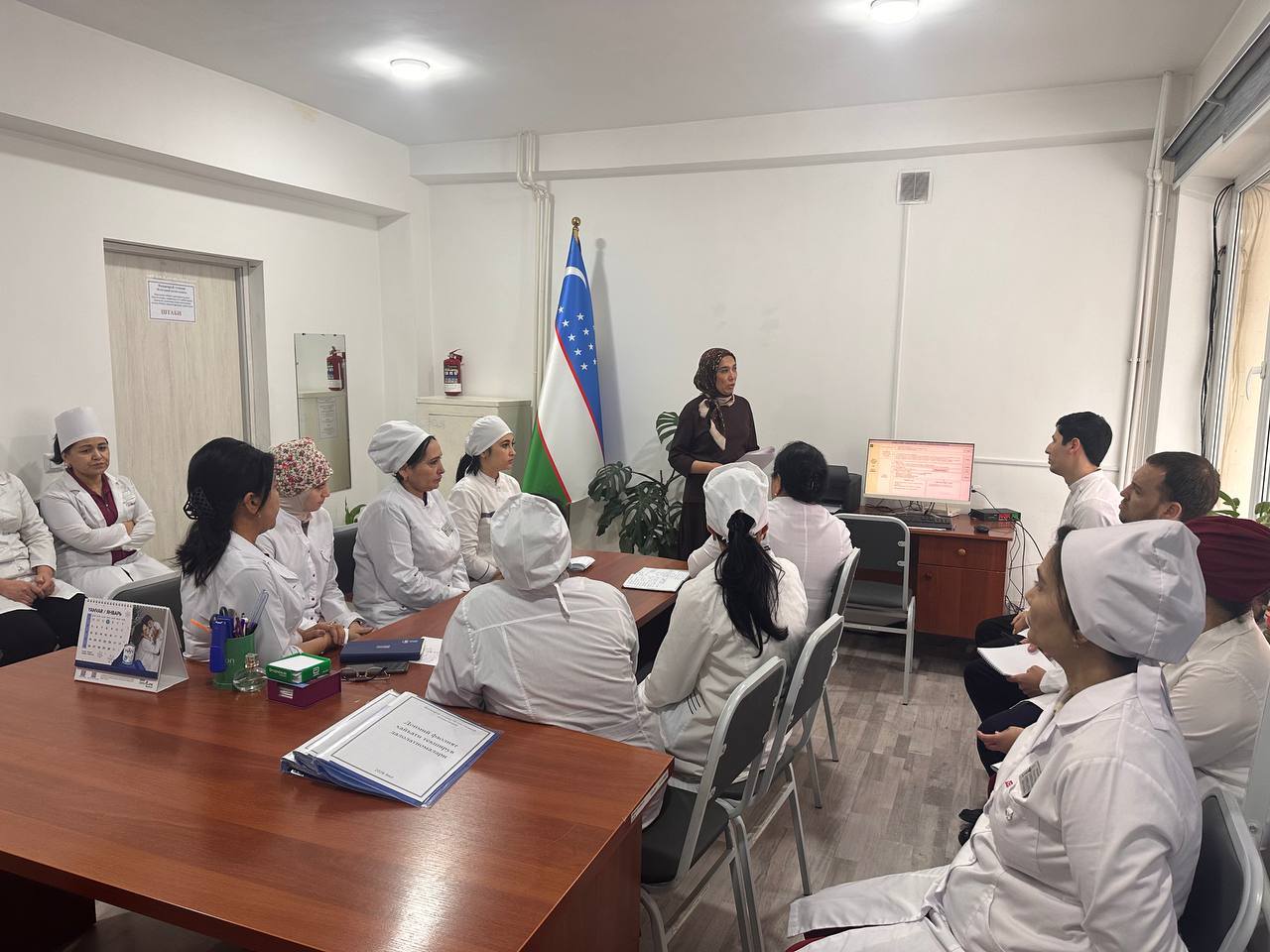 On January 22, 2026, a lecture was given by an endocrinologist of the Tashkent branch in the 58th SP of the Yakkasaroy district of the city of Tashkent and visiting nurses