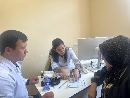 On February 18, 2026, F.B. Makhmudova, an employee of the RSPMCE in the Samarkand region, and Yulduz Abdurozikova, a curator of the Urgut district, took part in an in-depth medical examination