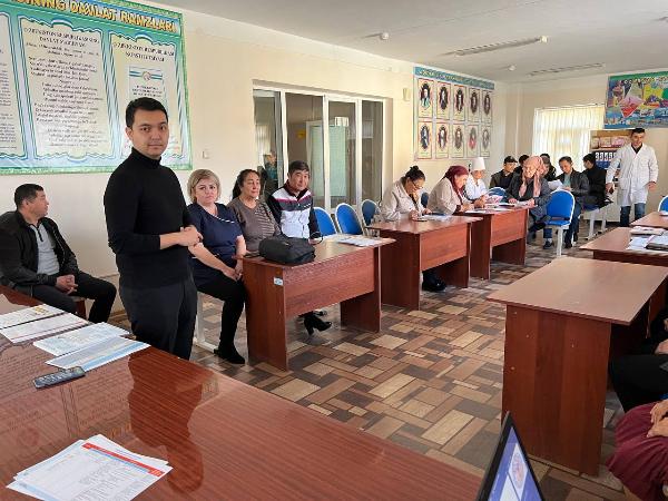 “Қандли диабет билан оғриган беморларни терапевтик таълим” -  11- ноябрь, 2022-йил   Навоий шахрининг Кармана туманида  