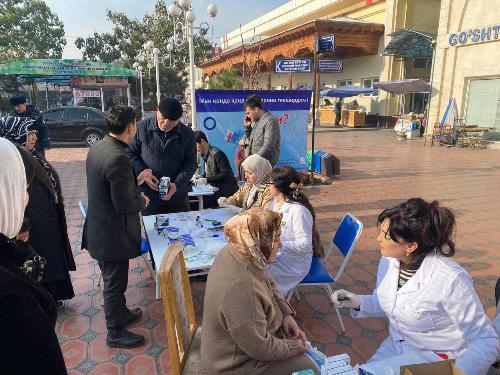 For human dignity!  Activities continue in the city of Kokan as part of the “Month against Diabetes”.