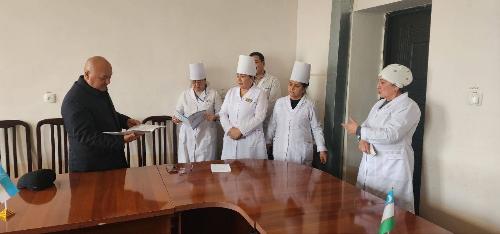 РИЭИАТМ НФ куратор Тожимирзаева билан Учкургон ТТБ га карашли 42 ОП Бахт ва 38 оП ларда булиб тузилган тармок режалари скрининг жараёни