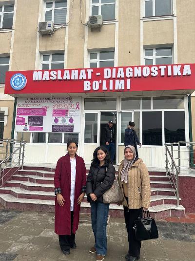 2026-yil 16-fevral kuni Kattaqo'rg'on markaziy poliklinikasiga RIEIATMinig Samarqand viloyati kuratori F.B. Maxmudova va Kattaqo'rg'on shahar kuratori Sh.M. Daminova tashrif buyurishdi.