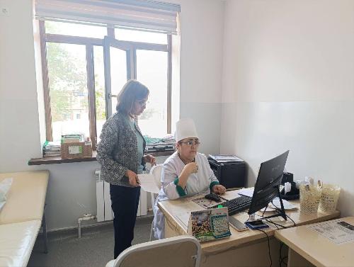  26.04.2025 Doctor-enocrinologist of Tashkent city branch studied the activity of 22-OP and ICP service of Uchtepa district.