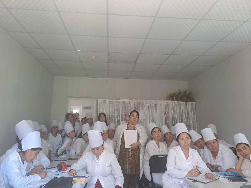 On May 28, 2025, an interactive training organized by D. Adilova, Director of the Jizzak branch of the RSNPMCE, was held at the 1st Family Polyclinic of Gallaaral district