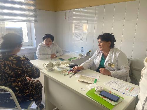 On March 12, 2025 in Ziyovuddin FP of Pakhtacha district of Samarkand region together with M.A. Aikhodzhaeva of RSSPMCE conducted in-depth medical examination of 35 people.