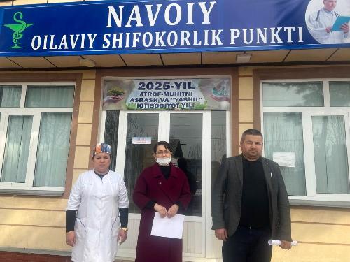 For human dignity!  On February 27, 2025, endocrinologist of Andijan branch of RSNPMCE G. Karieva and O. Yulchiev held a conversation with 16 residents of Navoi SD of Shakhrikhan district