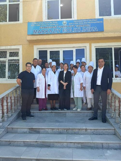 On April 24, 2026, in the Shakhrisabz district of the Kashkadarya region, at the MCP, Fakhrutdinova S.S. provided practical assistance to medical workers and gave the necessary recommendations for screening