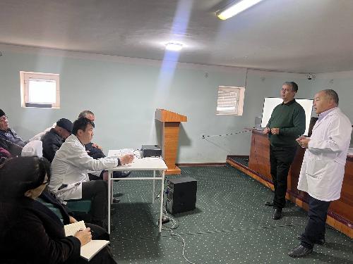 On February 12, 2026, curator A.A.Yusupova and endocrinologist A.E.Khamzaev made a working visit to the Nurabad district.