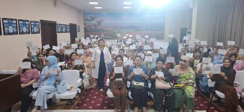 For human dignity!!! On May 29-30-31, 2025 in the conference hall of the Center of RSNPMCE named after Academician Y.H.Turakulov the senior trainer of hemodialysis department M.J.Markhaeva held a seminar-training for nurses.