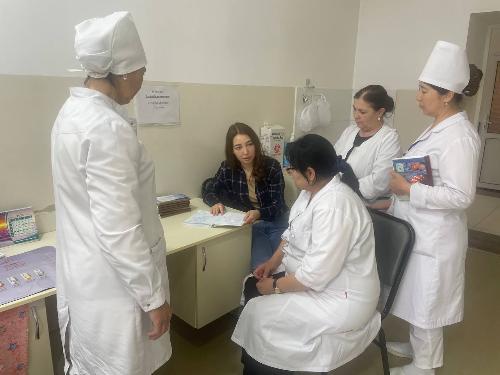 On April 12, 2025, a medical examination was conducted at the Mingchinor MFYU big stadium in Bulungur district.