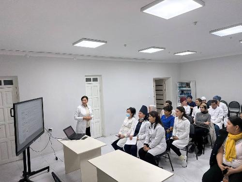 On January 19, 2026, a lecture was given to nurses and medical assistants from the 33rd and 36th outpatient clinics in the Chilonsor district of Tashkent.
